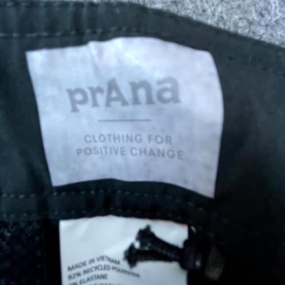 prAna Schaffie Swim Shorts Womens Small Black Stretch Pocket Drawstring Recycled - Picture 10 of 12